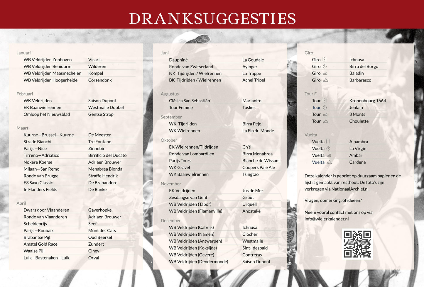 Wielerkalender 2026